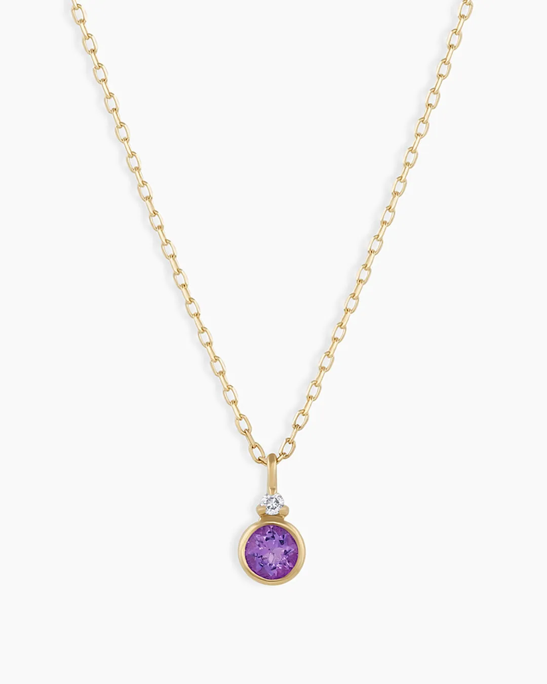 14k Gold Birthstone Necklace