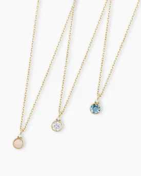 14k Gold Birthstone Necklace