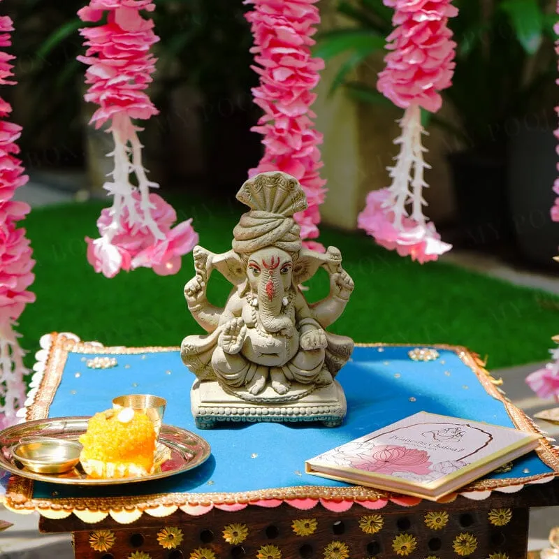 6INCH Haridra Eco-Friendly Ganpati | Plant-A-Ganesha