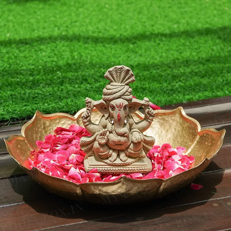 6INCH Haridra Eco-Friendly Ganpati | Plant-A-Ganesha