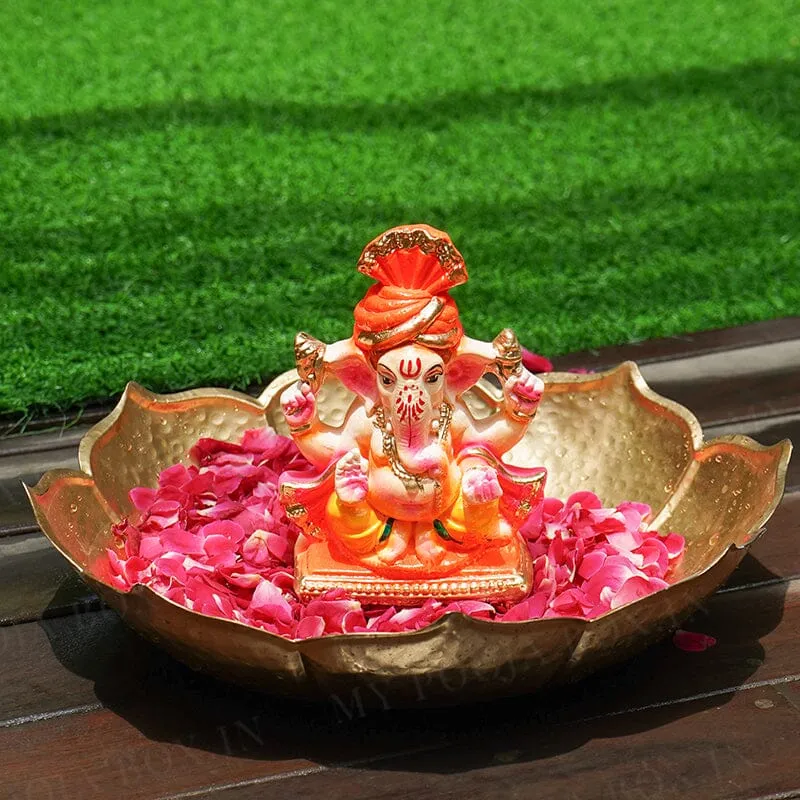 6INCH Haridra Eco-Friendly Ganpati | Plant-A-Ganesha