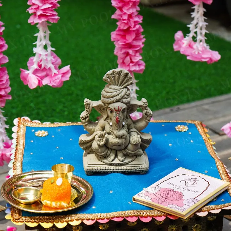 6INCH Haridra Eco-Friendly Ganpati | Plant-A-Ganesha