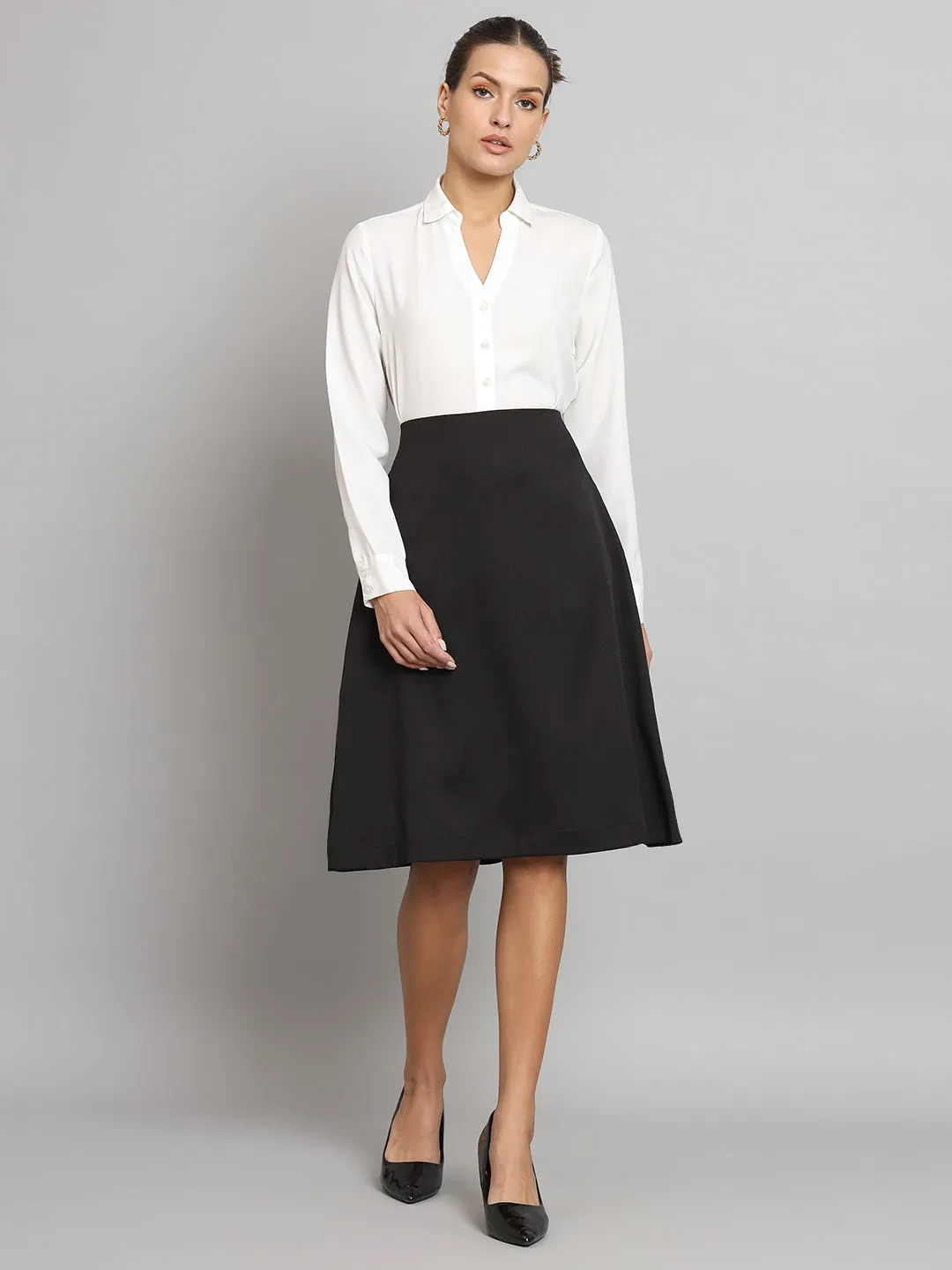 A-Line Moss Skirt- Black