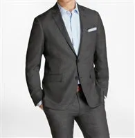 Baroni Sharkskin Charcoal Suit Modern Fit