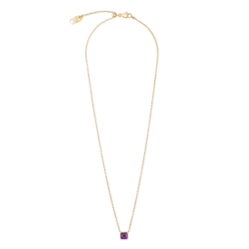 Birthstone February Necklace Sugilite Gold