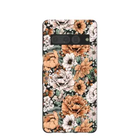 Black Peachy Peonies Google Pixel 7 Pro Case