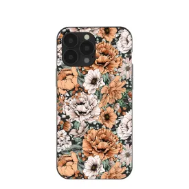 Black Peachy Peonies iPhone 13 Pro Max Case