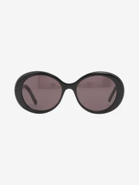 Black round oversized sunglasses