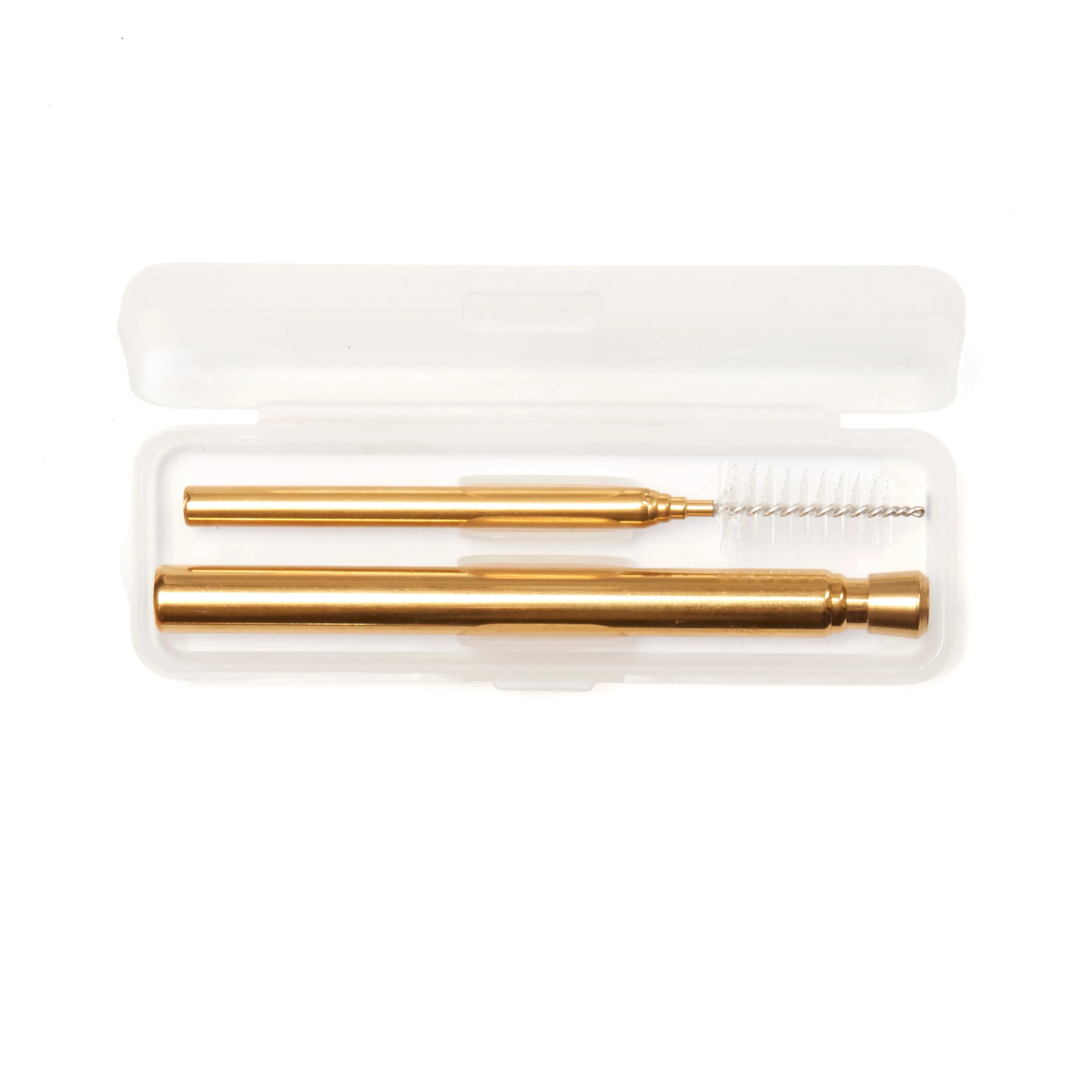 Brass Travel Straw Set