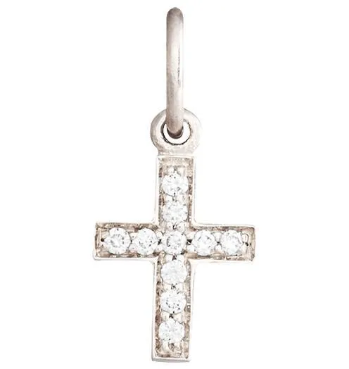 Cross Mini Charm Pavé Diamonds