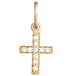 Cross Mini Charm Pavé Diamonds