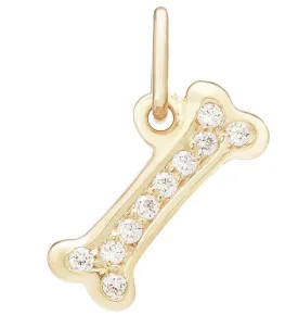 Dog Bone Mini Charm Pavé Diamonds