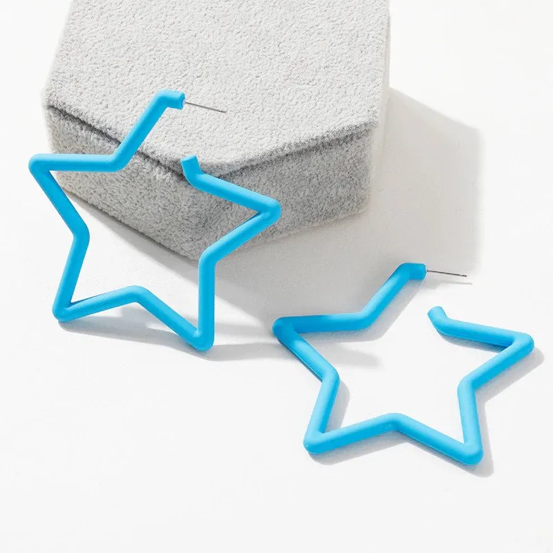 Ear Candy Star Hoop Earrings