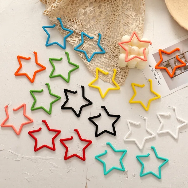 Ear Candy Star Hoop Earrings