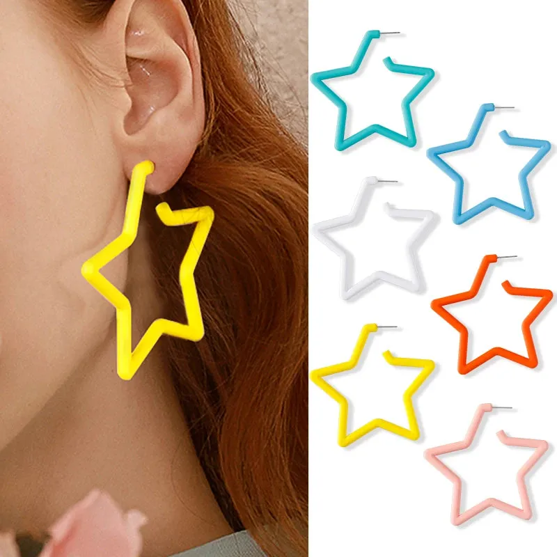 Ear Candy Star Hoop Earrings