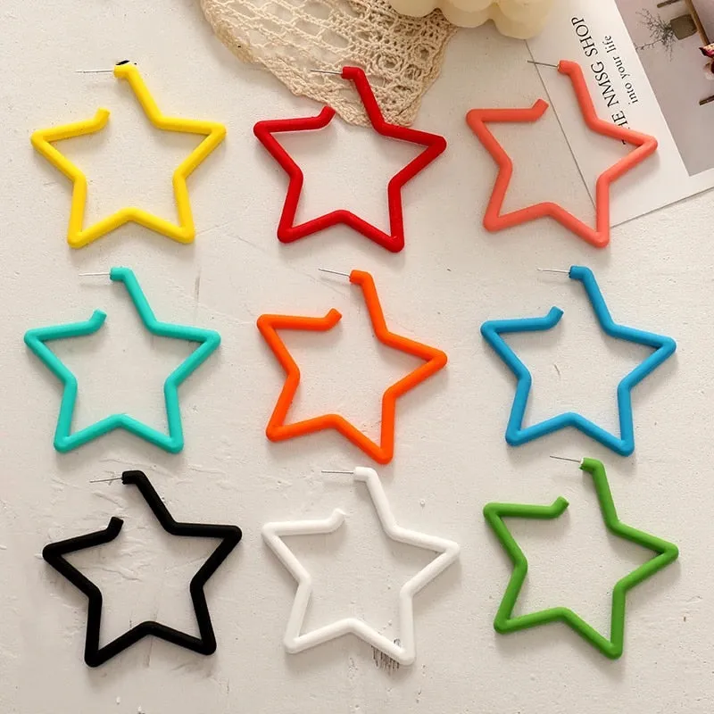 Ear Candy Star Hoop Earrings