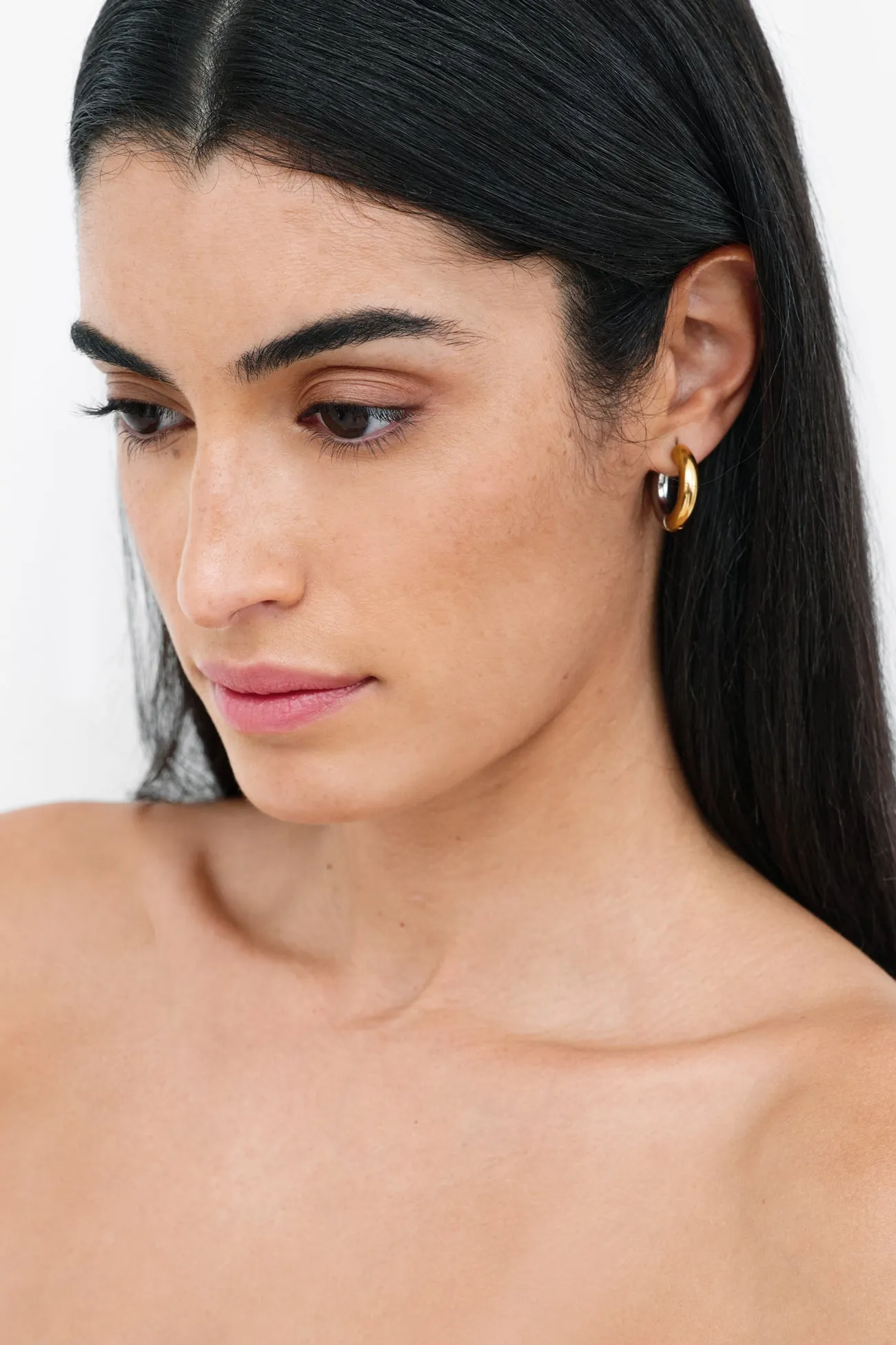 Emery Two-Toned Hoops