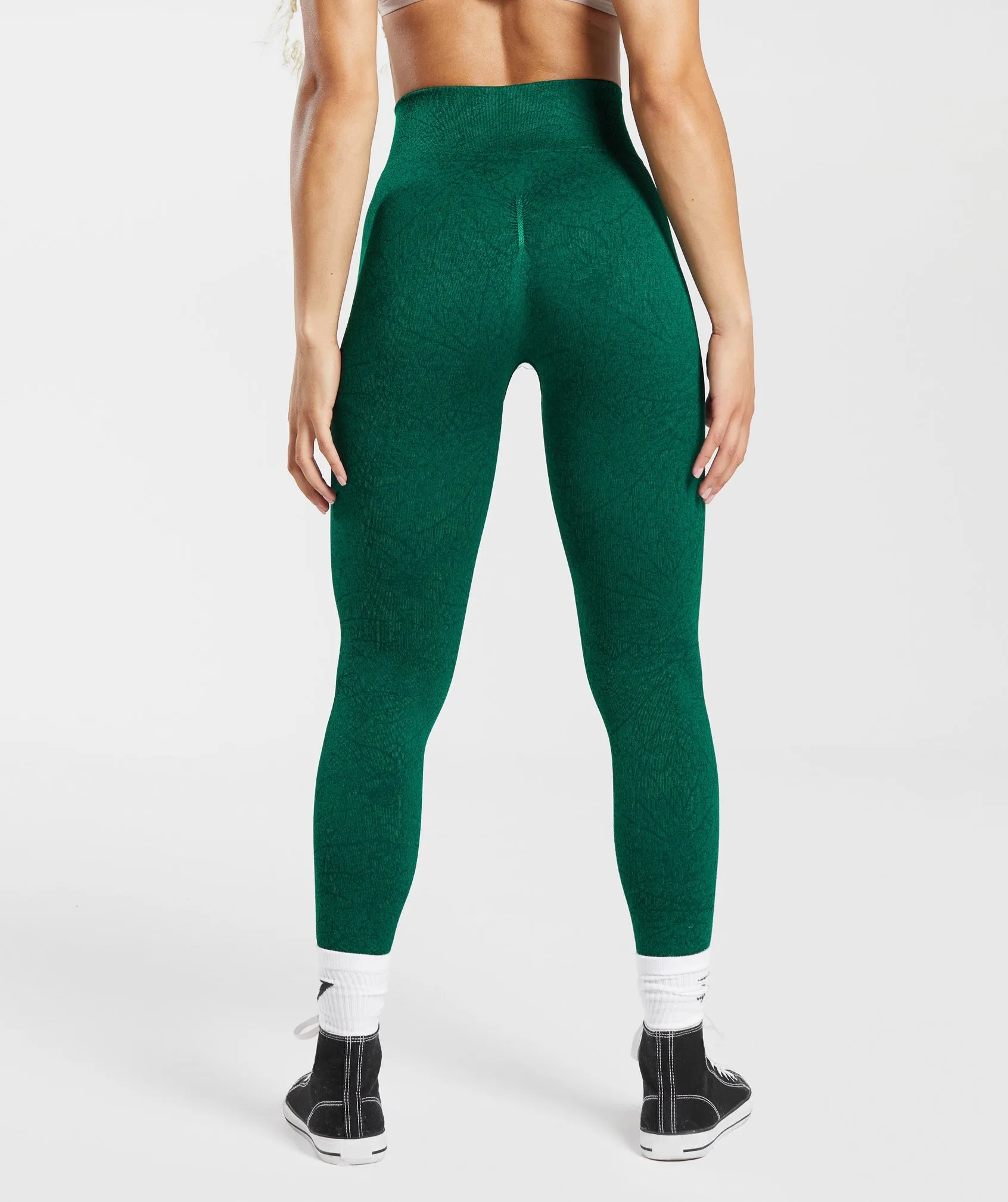 Gymshark Adapt Pattern Seamless Leggings - Forest Green/Rich Green