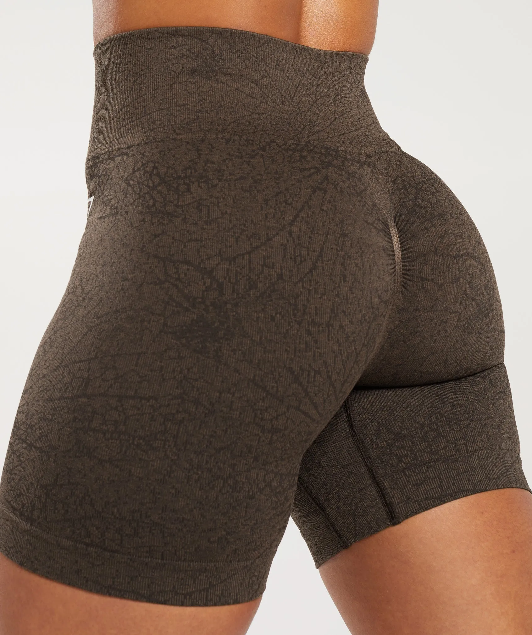 Gymshark Adapt Pattern Seamless Shorts - Woodland Brown/Soul Brown