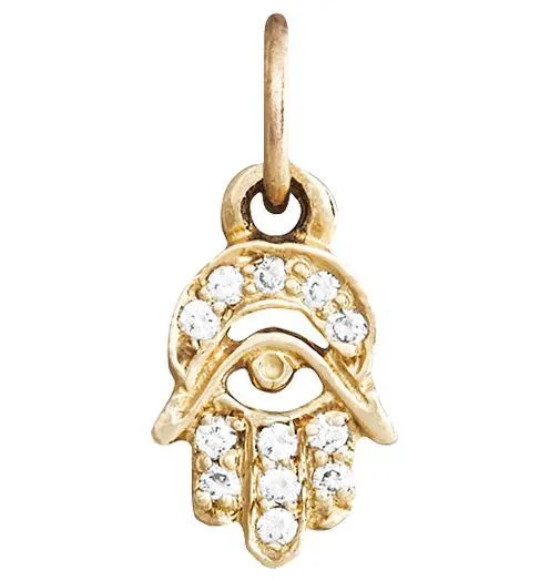 Hamsa Mini Charm Pavé Diamonds