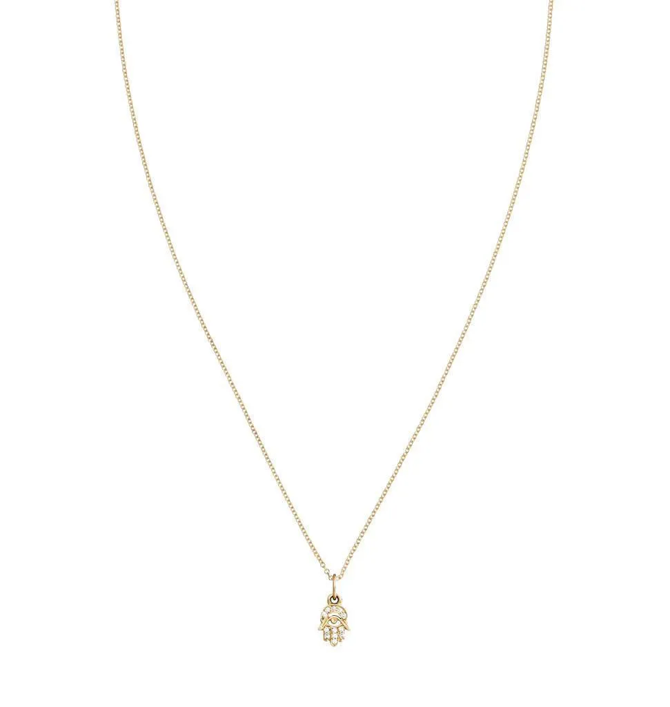 Hamsa Mini Charm Pavé Diamonds