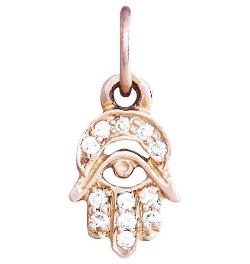 Hamsa Mini Charm Pavé Diamonds