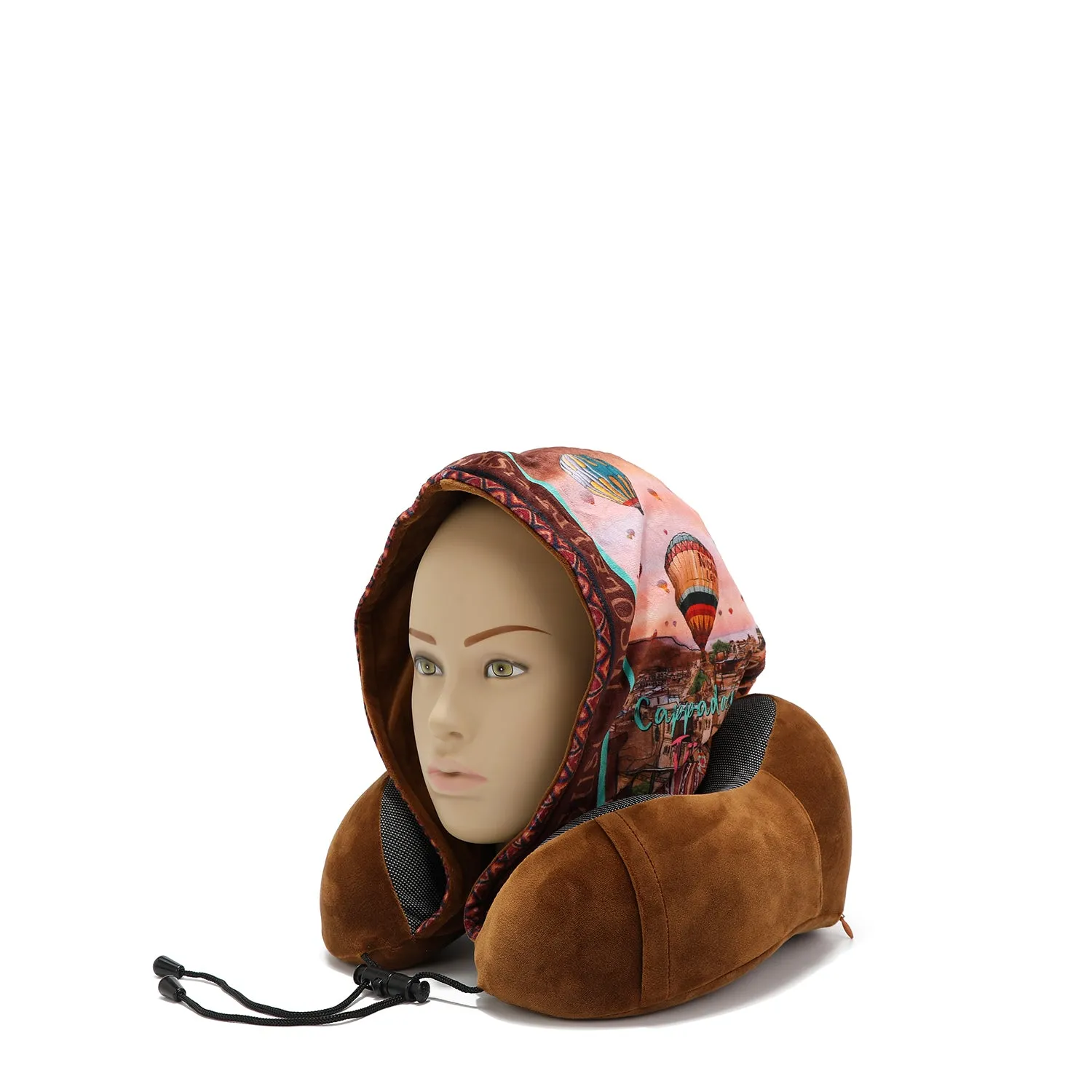 HOODED TRAVEL NECK PILLOW