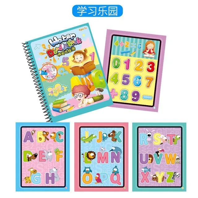 Magic Water Drawing Book Coloring Book Doodle with Magic Pen Painting Board Juguetes For Children Education Drawing Toy