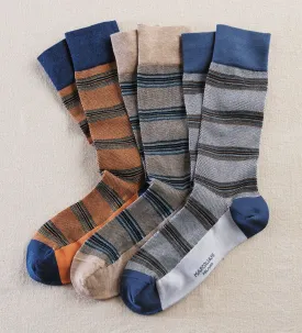 Marcoliani Pique Stripe Socks