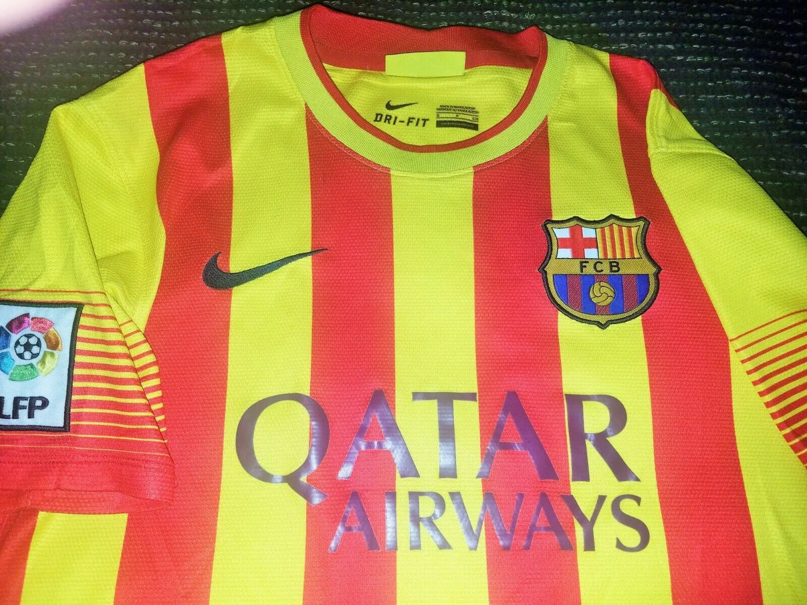 Neymar Barcelona Senyera 2013 2014 Jersey Shirt Camiseta S