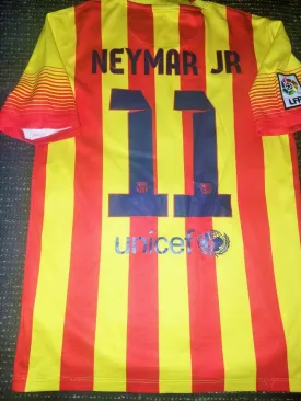 Neymar Barcelona Senyera 2013 2014 Jersey Shirt Camiseta S