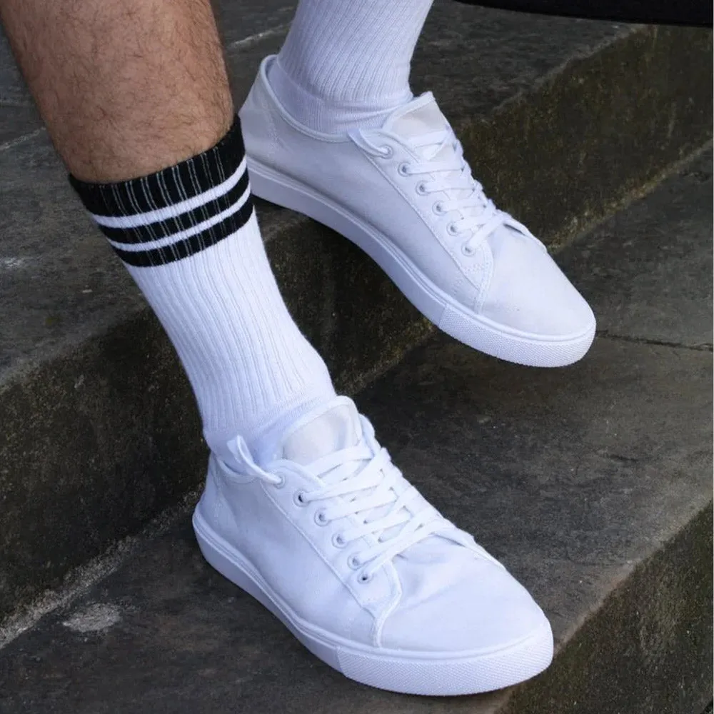 Panda Bamboo Socks - Athletic White