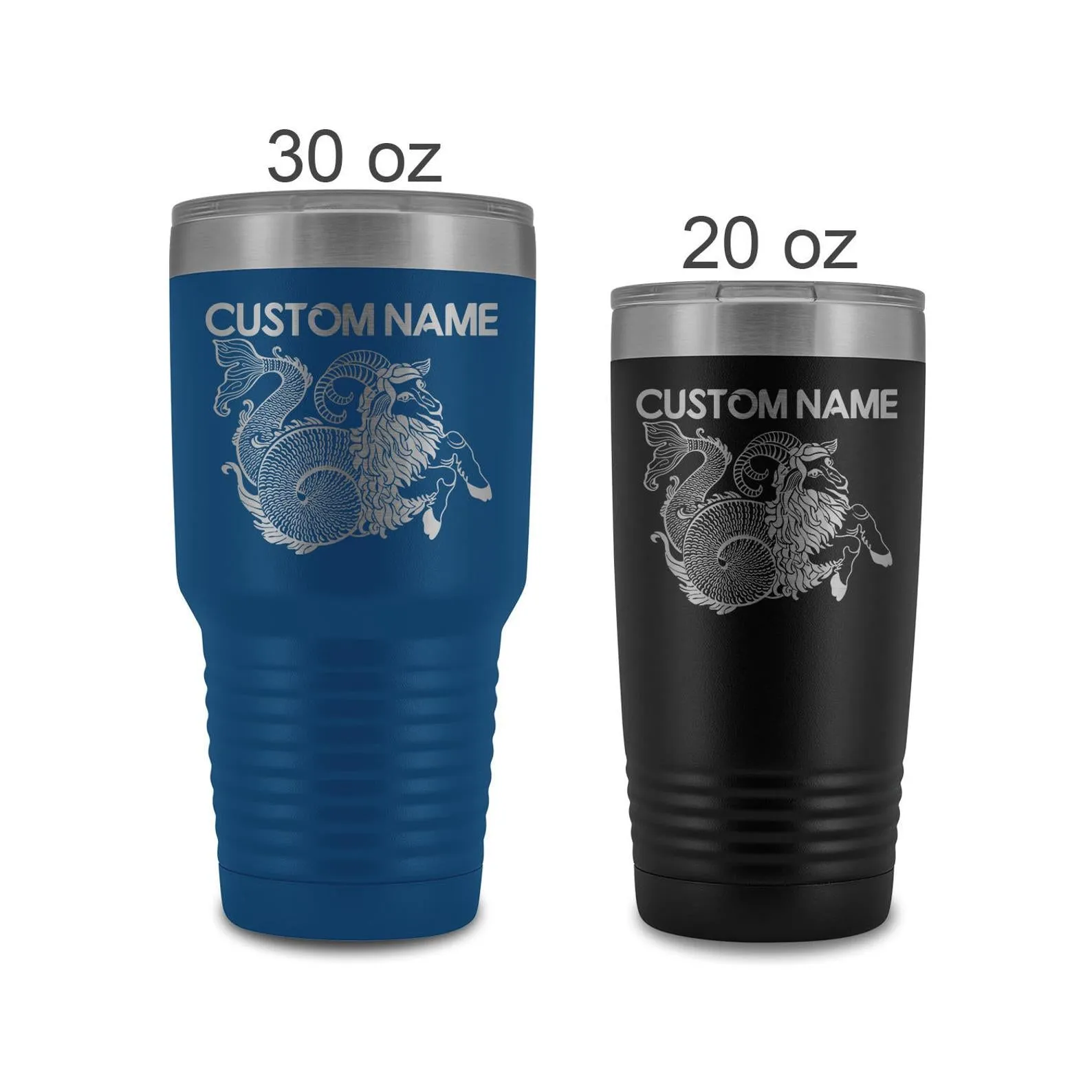 Personalized Capricorn Zodiac Star Sign Travel Tumbler, Capricorn Tumbler, Best Capricorn Birthday Gift, Tumbler With Lid (20 oz or 30 oz)