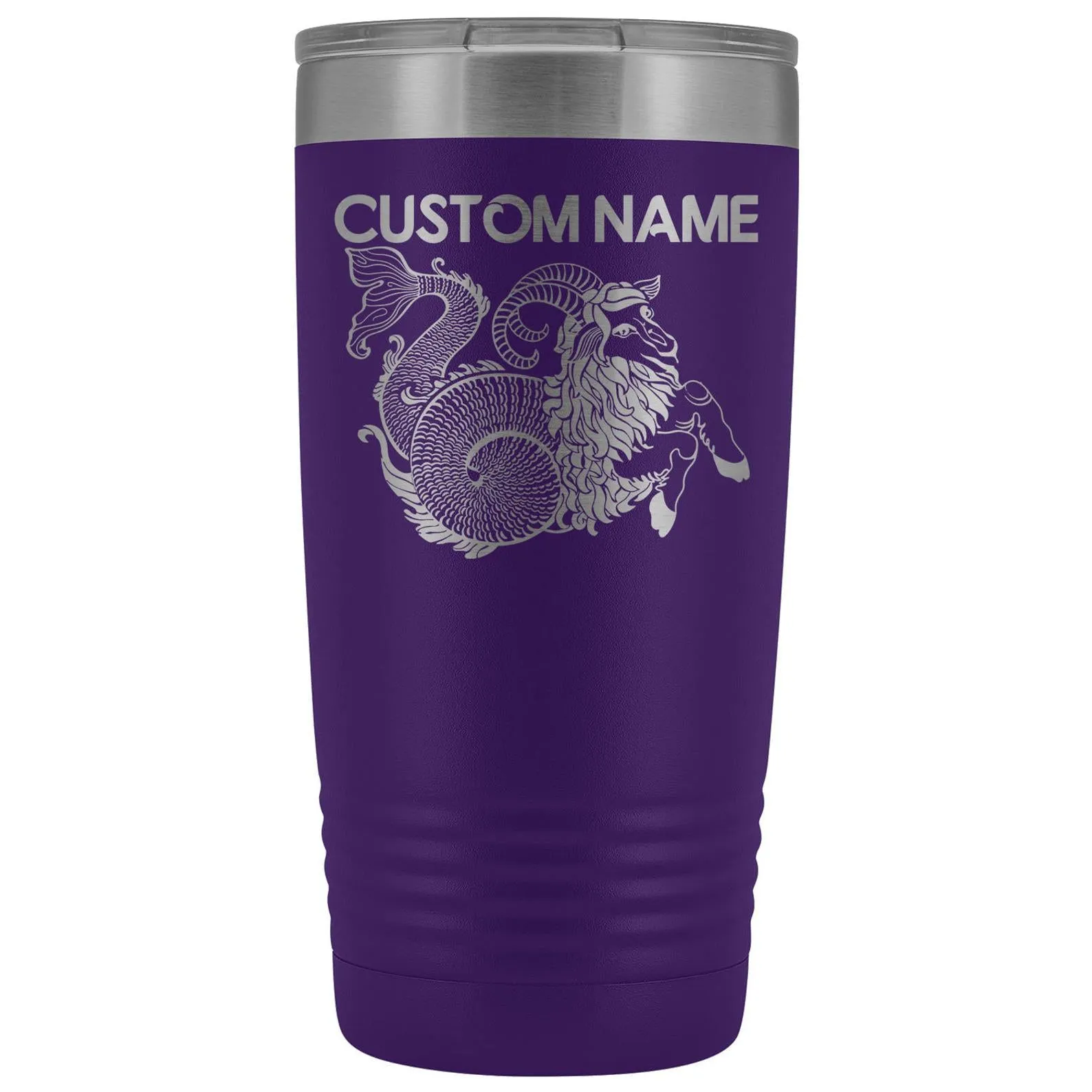 Personalized Capricorn Zodiac Star Sign Travel Tumbler, Capricorn Tumbler, Best Capricorn Birthday Gift, Tumbler With Lid (20 oz or 30 oz)