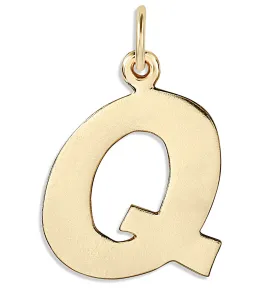 "Q" Cutout Letter Charm