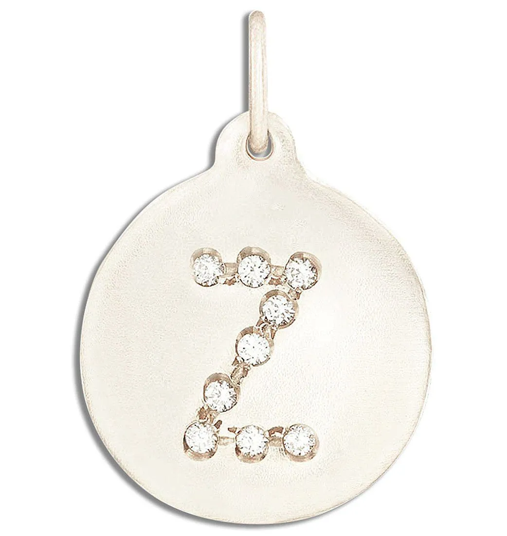 "Z" Alphabet Charm Pavé Diamonds