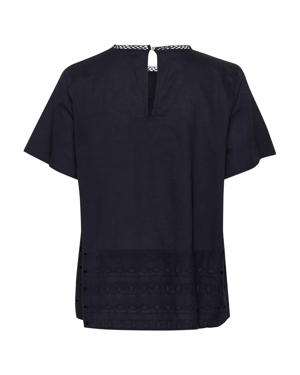 Saint Tropez Fraja Top Black Broderie Anglais