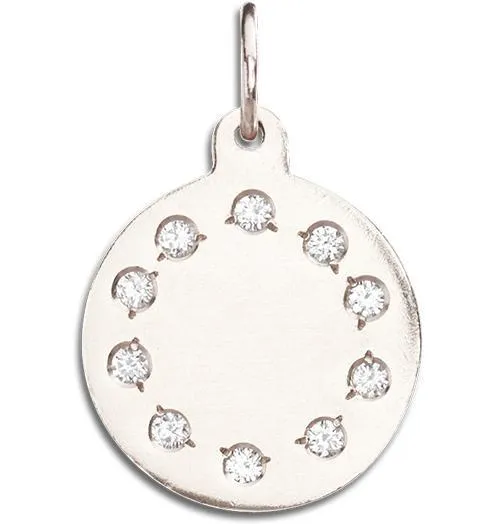 Small Eternity Disk Charm Pavé Diamonds