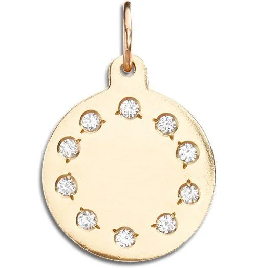 Small Eternity Disk Charm Pavé Diamonds