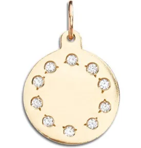 Small Eternity Disk Charm Pavé Diamonds