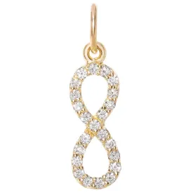 Small Infinity Charm Pave Diamonds