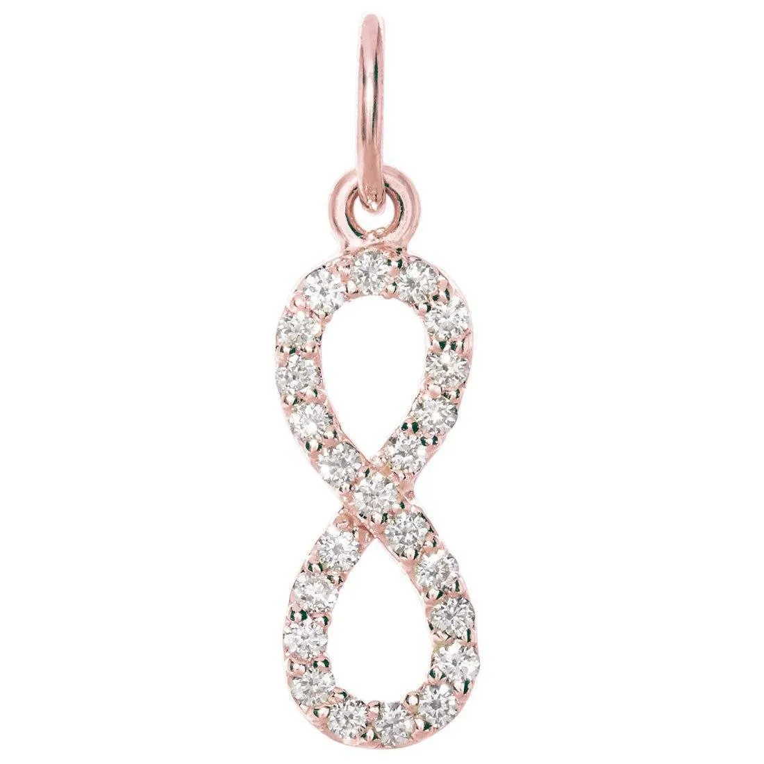 Small Infinity Charm Pave Diamonds