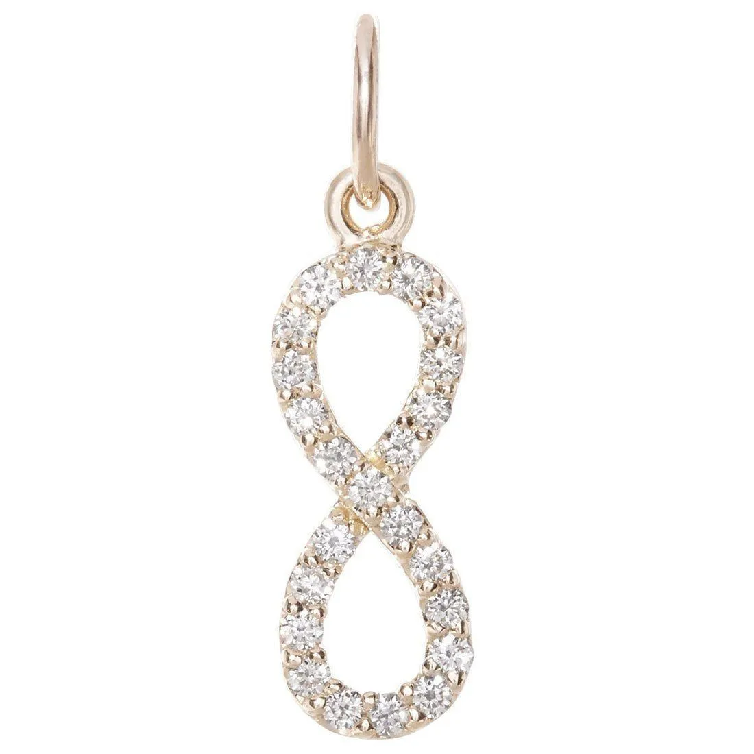 Small Infinity Charm Pave Diamonds