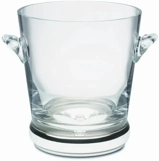 Sterling Silver and Krosno Glass Wine Cooler / Ice Bucket Engraved