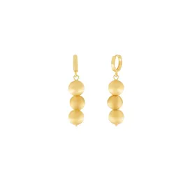 Tabitha Long 3 Ball Earring Gold Plating