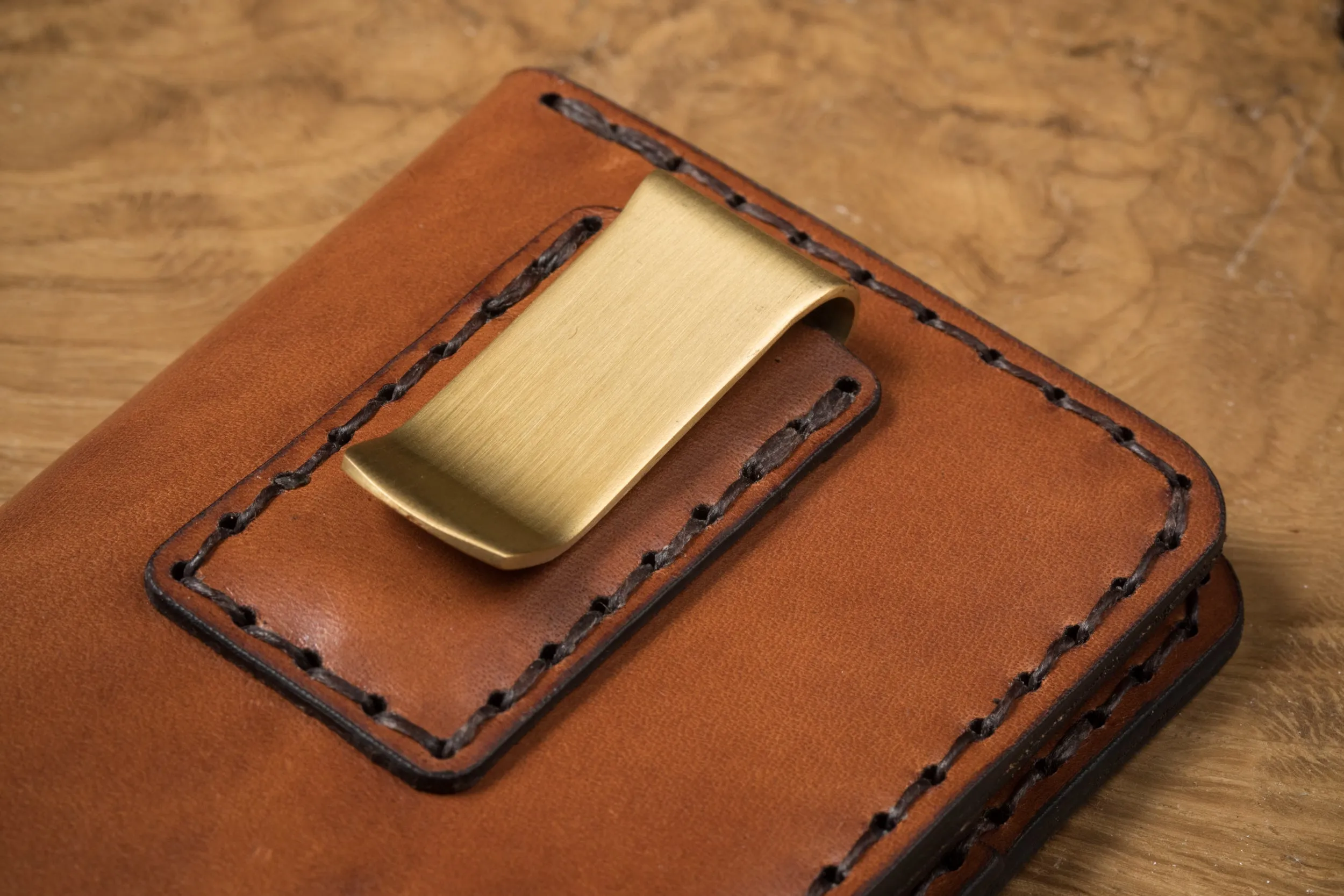 Vertical Card Wallet with Money Clip